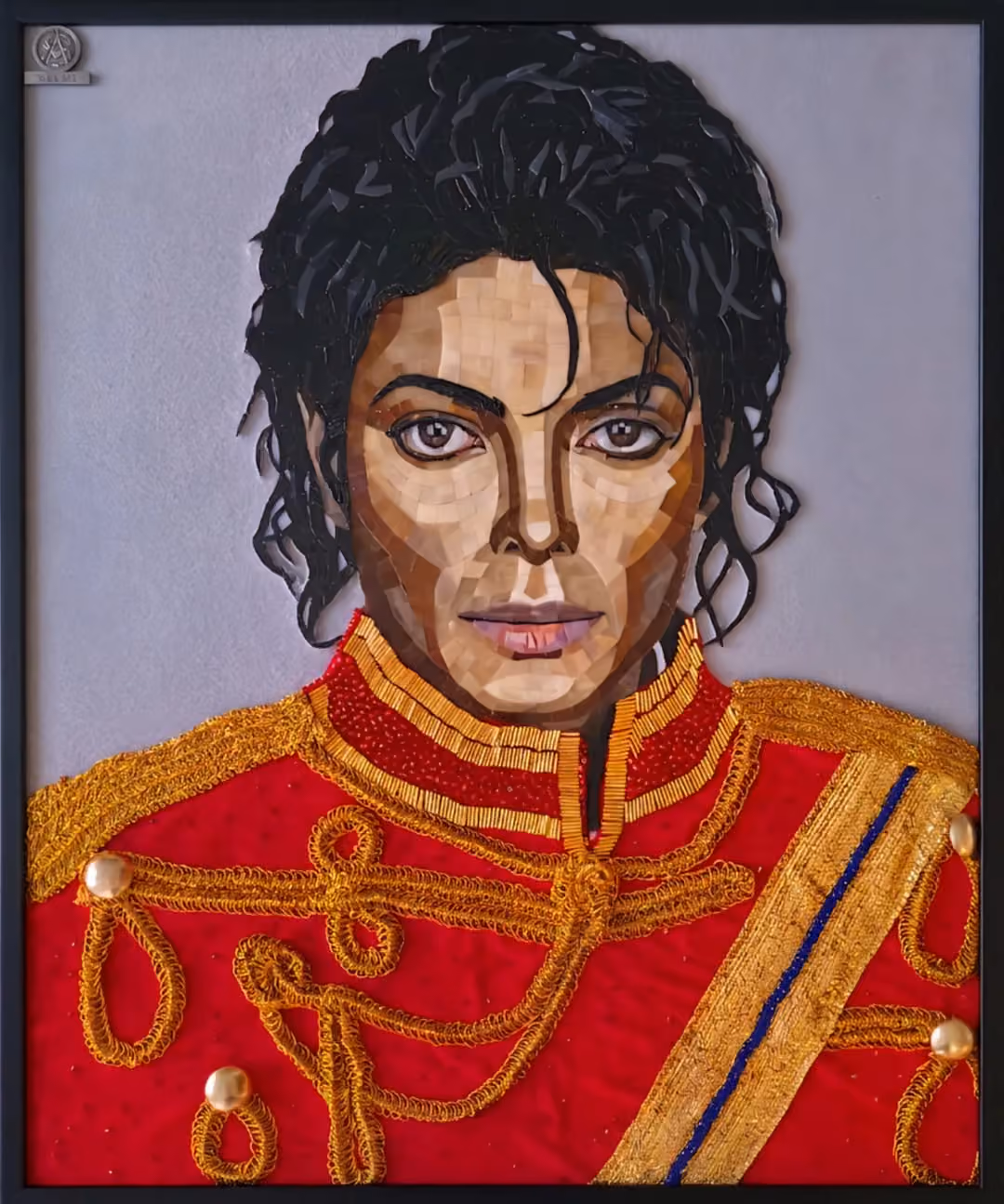 Immortal, retrato en mosaico de vitral de SOHA